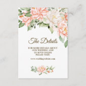 Carte D'accompagnement Fleurs blanches à l'aquarelle du mariage (Devant)