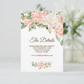 Carte D'accompagnement Fleurs blanches à l'aquarelle du mariage (Debout devant)