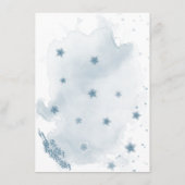 Carte D'accompagnement fleurs blanches bleues détails de verdure (Dos)