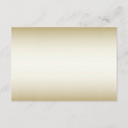 Carte D'accompagnement Fleurs blanches Détails décoratifs or (Dos)