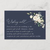 Carte D'accompagnement Fleurs blanches, Fleurs de Crème, Bonne Chance Mar (Devant)