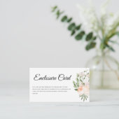 Carte D'accompagnement Fleurs blanches Pampas Mariage de verdure en herbe (Debout devant)