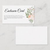 Carte D'accompagnement Fleurs blanches Pampas Mariage de verdure en herbe (Devant / Derrière)