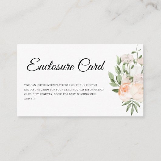 Carte D'accompagnement Fleurs blanches Pampas Mariage de verdure en herbe (Devant)