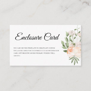 Carte D'accompagnement Fleurs blanches Pampas Mariage de verdure en herbe