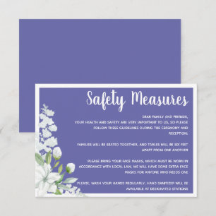 Carte D'accompagnement Fleurs blanches romantiques mesures de sécurité ma