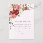 Carte D'accompagnement Fleurs blanches rouge vif Baby shower d'affichage (Devant)