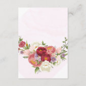 Carte D'accompagnement Fleurs blanches rouge vif Baby shower d'affichage (Dos)