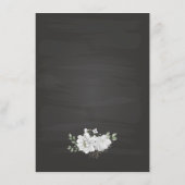 Carte D'accompagnement fleurs blanches verdure noir détails boîtier voitu (Dos)