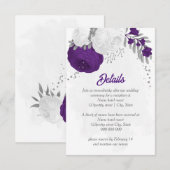 Carte D'accompagnement fleurs blanches violettes détails botaniques argen (Devant / Derrière)