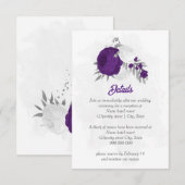 Carte D'accompagnement fleurs blanches violettes détails botaniques argen (Devant / Derrière)