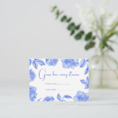 Carte D'accompagnement Fleurs bleues - Devinez combien de fleurs (Debout devant)