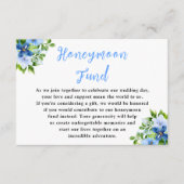 Carte D'accompagnement Fleurs bleues et navy avec feuillage (Devant)