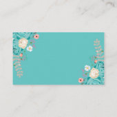 Carte D'accompagnement Fleurs bleues Floral Mariage Détails du site web (Dos)