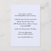 Carte D'accompagnement Fleurs bleues Mason Jars Détails du Mariage (Dos)