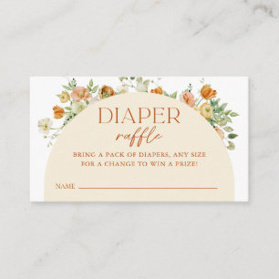 Carte D'accompagnement Fleurs Boho de printemps Baby shower Déchets Raffl