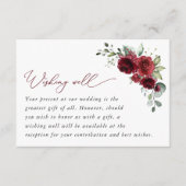 Carte D'accompagnement Fleurs Bourgognes, Fleurs Rouges, Boho, Bien Envie (Devant)