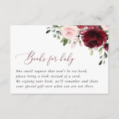 Carte D'accompagnement Fleurs Bourguignonnes, Fleurs Roses, Livres Pour B (Devant)