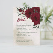 Carte D'accompagnement Fleurs bourguignonnes mariage (Debout devant)