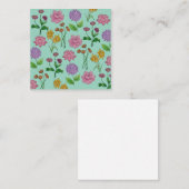 Carte D'accompagnement Fleurs colorées (Devant / Derrière)