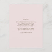 Carte D'accompagnement Fleurs d'aquarelle romantique Information du Maria (Dos)