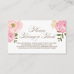 Carte D'accompagnement Fleurs d'aquarelle rose S'il vous plaît apporter u