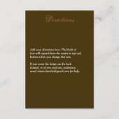 Carte D'accompagnement Fleurs d'automne, Mariage de bois FAUX (Dos)