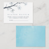 Carte D'accompagnement Fleurs de cerise Baby shower floral Feuillards Raf (Devant / Derrière)