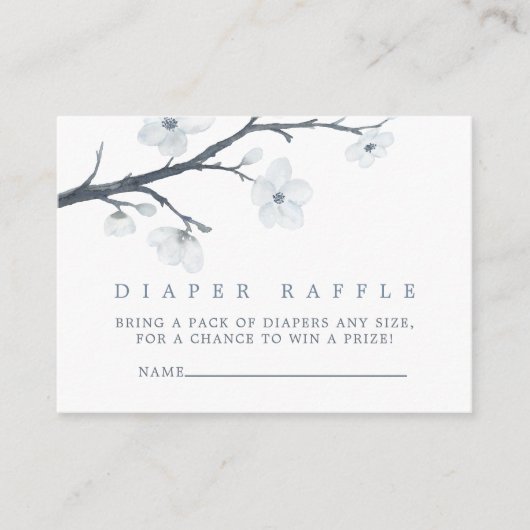 Carte D'accompagnement Fleurs de cerise Baby shower floral Feuillards Raf (Devant)