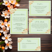 Carte D'accompagnement Fleurs de cerisier rose, Hébergement Mariage