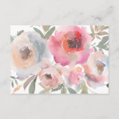 Carte D'accompagnement Fleurs de chalet romantiques Sage Bleu (Dos)