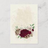 Carte D'accompagnement Fleurs de champagne bourguignonne détails mariage (Dos)