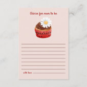 Carte D'accompagnement Fleurs De Cupcake Cute Conseils De Baby shower Pou (Devant)
