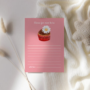 Carte D'accompagnement Fleurs De Cupcake Cute Conseils De Baby shower Pou