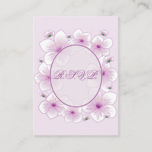 Carte D'accompagnement Fleurs de fleurs de lavande Romantique RSVP Minica