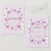 Carte D'accompagnement Fleurs de fleurs de lavande Romantique RSVP Minica (Devant / Derrière)