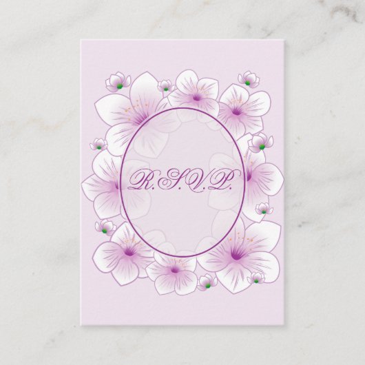 Carte D'accompagnement Fleurs de fleurs de lavande Romantique RSVP Minica (Devant)