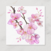 Carte D'accompagnement Fleurs de fleurs rose aquarelle (Dos)