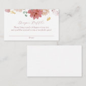 Carte D'accompagnement Fleurs de fleurs roses Baby shower de frai de couc (Devant / Derrière)