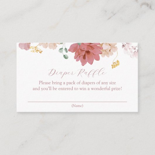 Carte D'accompagnement Fleurs de fleurs roses Baby shower de frai de couc (Devant)