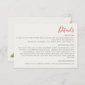 Carte D'accompagnement Fleurs de fraises rouges sucrées Mariage (Devant / Derrière)