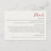 Carte D'accompagnement Fleurs de fraises rouges sucrées Mariage (Devant)