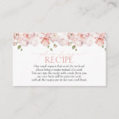 Carte D'accompagnement Fleurs de jardin roses Faites rougir une recette (Devant)