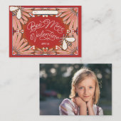 Carte D'accompagnement Fleurs de la mine d'abeilles Rouge rose salle de c (Devant / Derrière)