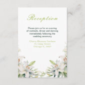 Carte D'accompagnement Fleurs de Lys Blancs Mariage (Devant)