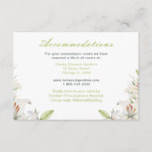 Carte D'accompagnement Fleurs de lys blancs Mariage (Devant)