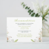 Carte D'accompagnement Fleurs de lys blancs Mariage (Debout devant)