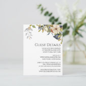 Carte D'accompagnement Fleurs de Magnolia | Élégante Végétation Florale V (Debout devant)