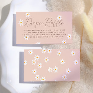 Carte D'accompagnement Fleurs de marguerite Bohème Rose Baby Shower
