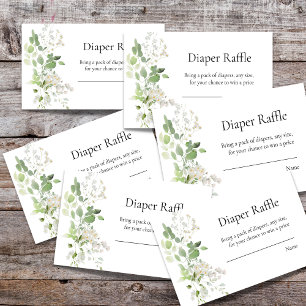 Carte D'accompagnement Fleurs de marguerite sauvage baby shower tombole d